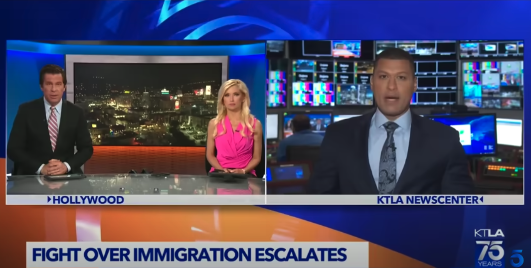 fight over immigration escalates news broadcast